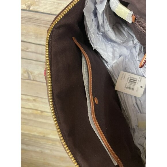 Coach Elise Crossbody Bag NEW Tan Red Apple Signature Double Handle C Print - Picture 11 of 12